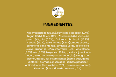 Arroz negro con calamar (350g)