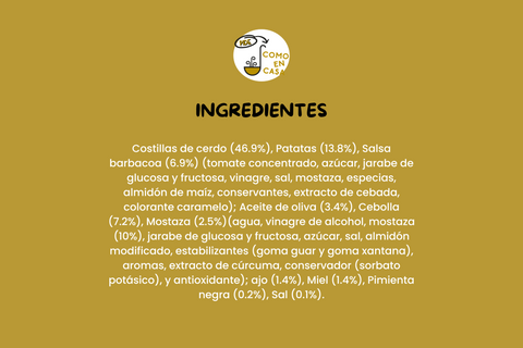 Costilla asada a la miel con patata pandera