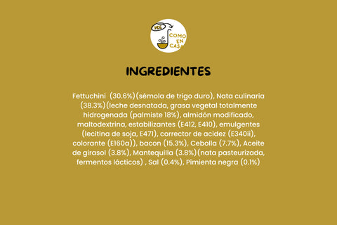 Fettuchini a la carbonara (350g)