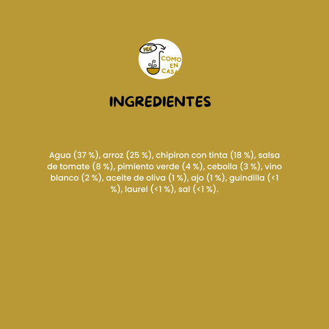 Chipirones en su tinta con arroz (350g)