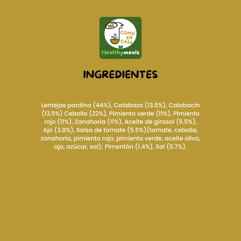Lentejas con calabaza y calabacín