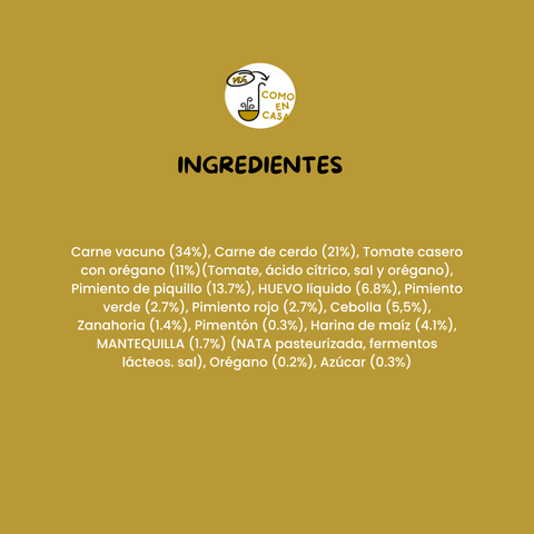 Pimientos rellenos de carne 350g