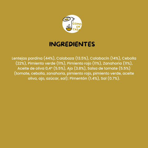 Lentejas con calabaza y calabacín