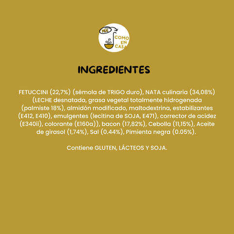 Fetuchini a la carbonara (350g)