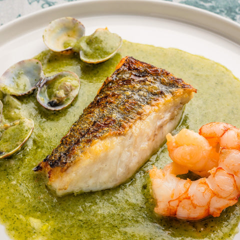 MERLUZA EN SALSA VERDE CON LANGOSTINOS  (300g)